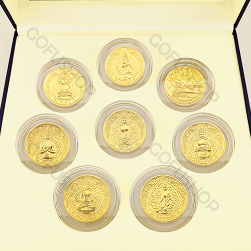 ชุดเหรียญพระประจำวันพร้อมกล่อง